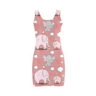 Elephant Pattern Medea Vest Dress - TeeAmazing