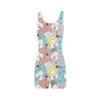 Poodle Pattern Classic One Piece Swimwear - TeeAmazing