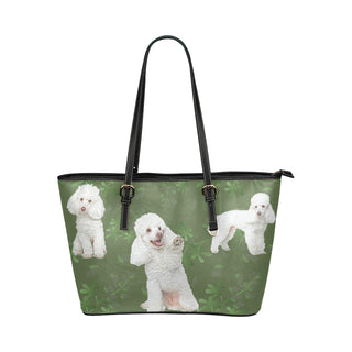 Poodle Lover Leather Tote Bag/Small - TeeAmazing
