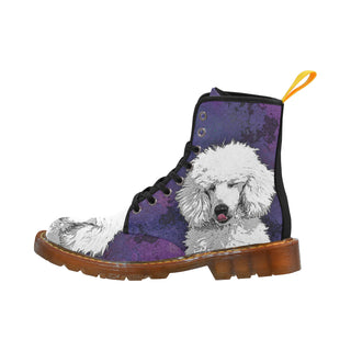 Poodle Painting Black Boots For Women - TeeAmazing