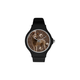 Australian Kelpie Dog Unisex Round Plastic Watch - TeeAmazing