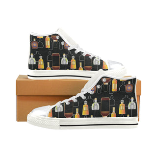 Whisky White High Top Canvas Shoes for Kid - TeeAmazing