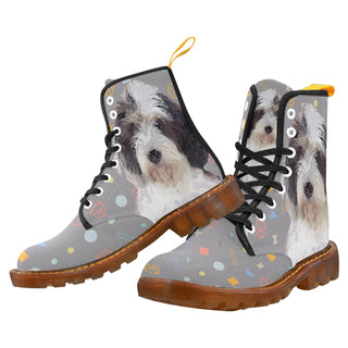 Petit Basset Griffon Vendéen Black Boots For Men - TeeAmazing