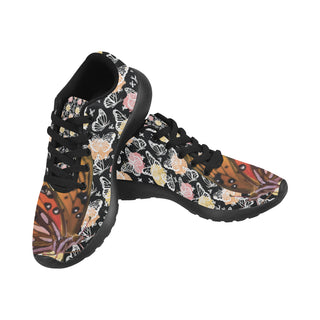 Butterfly Black Sneakers for Women - TeeAmazing