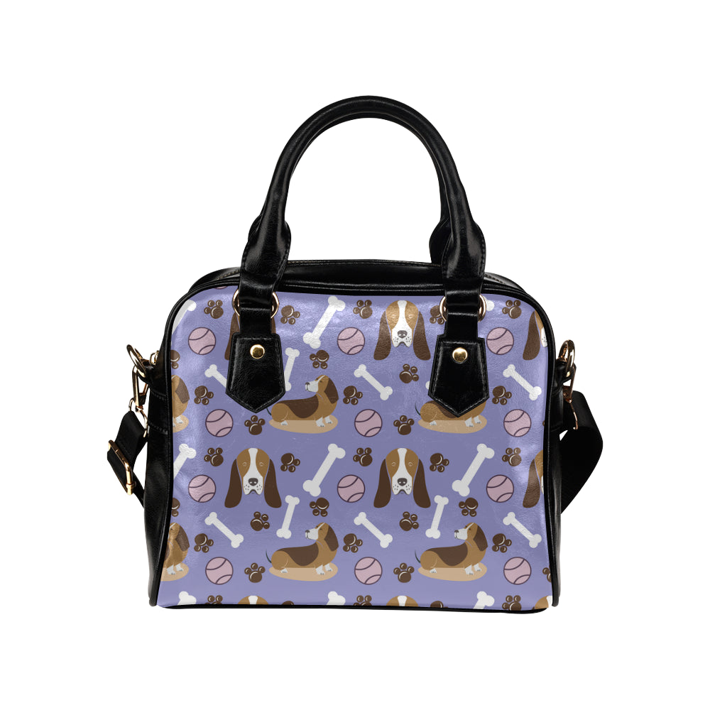 Basset Hound Pattern Shoulder Handbag - TeeAmazing