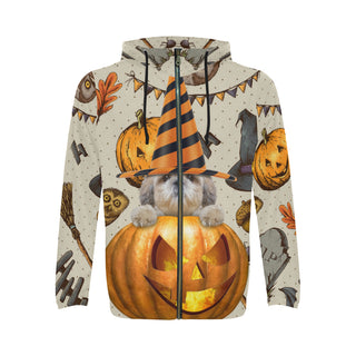 Shih Tzu Halloween All Over Print Full Zip Hoodie for Men - TeeAmazing