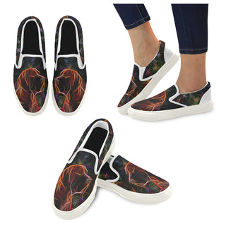 Great Dane Glow Design 2 White Women's Slip-on Canvas Shoes - TeeAmazing