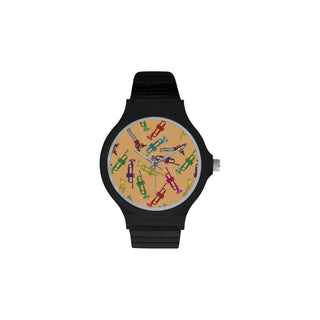Marching Band Pattern Unisex Round Plastic Watch - TeeAmazing