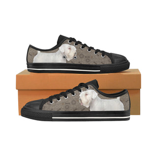 Sealyham Terrier Dog Black Men's Classic Canvas Shoes/Large Size - TeeAmazing