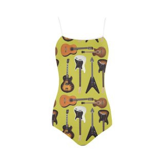 Guitar Pattern Strap Swimsuit - TeeAmazing