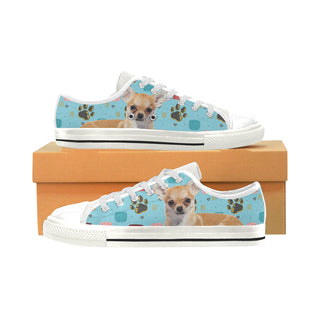 Chihuahua White Low Top Canvas Shoes for Kid - TeeAmazing
