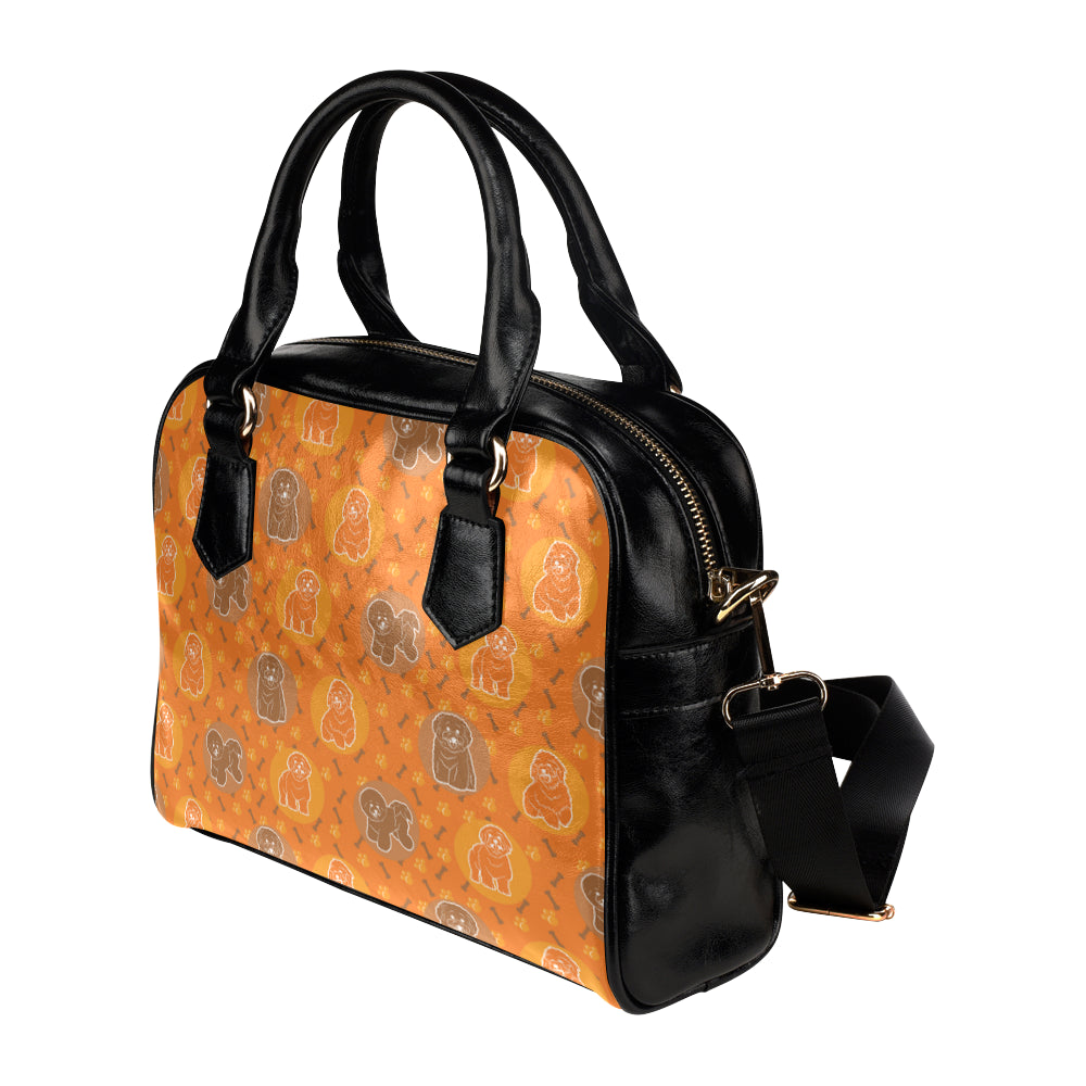 Bichon Frise Pattern Shoulder Handbag - TeeAmazing