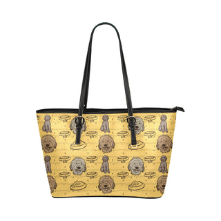 Australian Goldendoodle Leather Tote Bag/Small - TeeAmazing