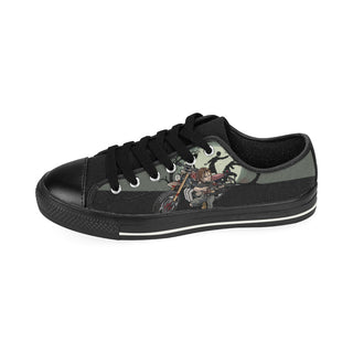Daryl Dixon Black Low Top Canvas Shoes for Kid - TeeAmazing