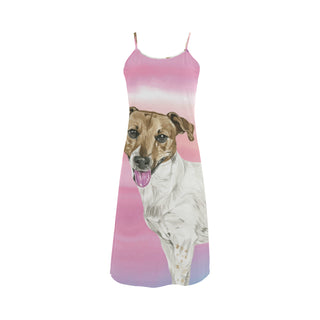 Jack Russell Terrier Water Colour No.1 Alcestis Slip Dress - TeeAmazing