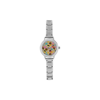 Border Collie Pattern Women's Italian Charm Watch - TeeAmazing