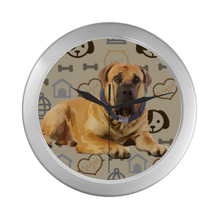 English Mastiff Dog Silver Color Wall Clock - TeeAmazing