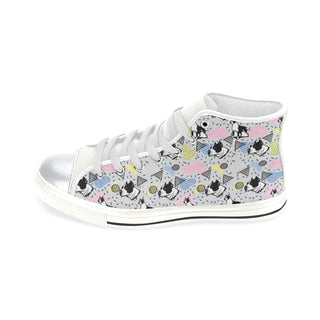 American Staffordshire Terrier Pattern White High Top Canvas Shoes for Kid - TeeAmazing