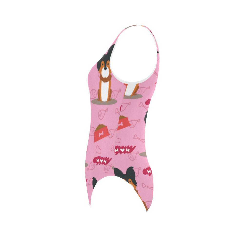 Papillon Pattern Vest One Piece Swimsuit - TeeAmazing