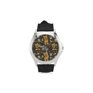 Cairn terrier Flower Women's Classic Leather Strap Watch - TeeAmazing