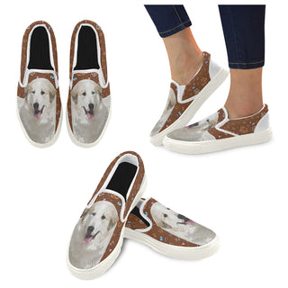 Great Pyrenees Dog White Women's Slip-on Canvas Shoes - TeeAmazing