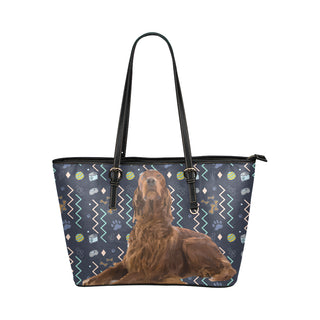 Irish Setter Dog Leather Tote Bag/Small - TeeAmazing