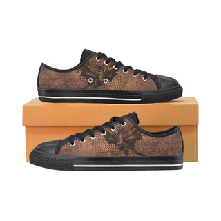 Kushala Daora Black Low Top Canvas Shoes for Kid - TeeAmazing