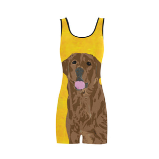 Chocolate Labrador Classic One Piece Swimwear - TeeAmazing