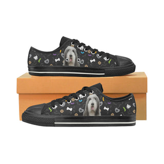 Bearded Collie Dog Black Men's Classic Canvas Shoes - TeeAmazing