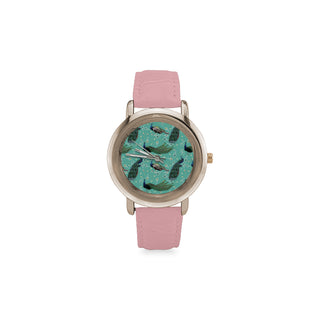 Peacock Women's Rose Gold Leather Strap Watch - TeeAmazing