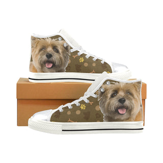 Cairn Terrier Dog White High Top Canvas Shoes for Kid - TeeAmazing