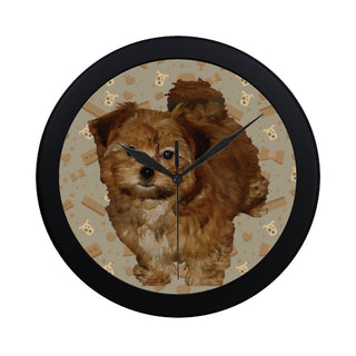 Shorkie Dog Black Circular Plastic Wall clock - TeeAmazing