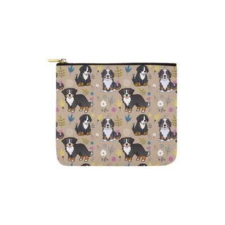 Bernese Mountain Flower Carry-All Pouch 6''x5'' - TeeAmazing