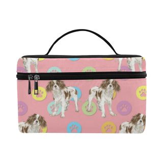 Cavalier King Charles Spaniel Water Colour Pattern No.1 Cosmetic Bag/Large - TeeAmazing