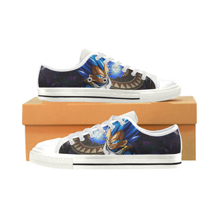 Vegeta SSGSS DBZ White Men's Classic Canvas Shoes - TeeAmazing