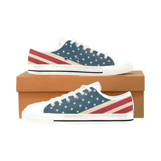 4th July V2 White Men's Classic Canvas Shoes/Large Size - TeeAmazing