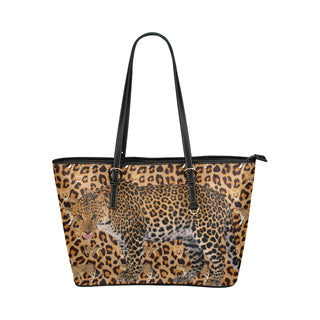 Leopard Leather Tote Bag/Small - TeeAmazing