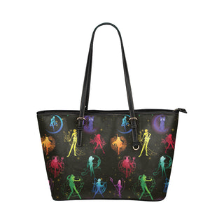 All Sailor Soldiers Leather Tote Bag/Small - TeeAmazing