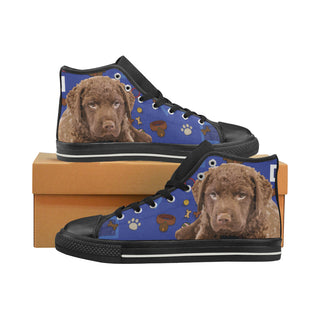 Chesapeake Bay Retriever Dog Black Men’s Classic High Top Canvas Shoes - TeeAmazing