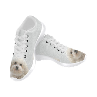 Bichon Frise Lover White Sneakers Size 13-15 for Men - TeeAmazing