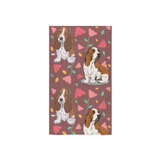 Basset Hound Flower Custom Towel 16"x28" - TeeAmazing