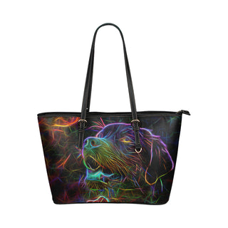 Lab Glow Design 2 Leather Tote Bag/Small - TeeAmazing