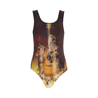 Guitar Lover Vest One Piece Swimsuit - TeeAmazing