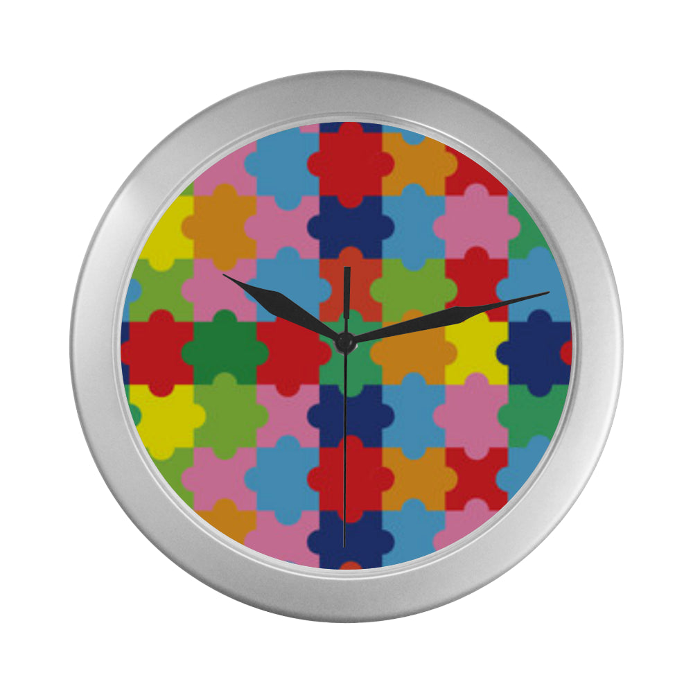 Autism Silver Color Wall Clock - TeeAmazing