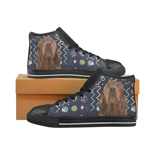 Irish Setter Dog Black Women's Classic High Top Canvas Shoes - TeeAmazing