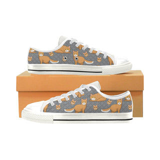 LaPerm White Low Top Canvas Shoes for Kid - TeeAmazing