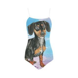 Dachshund Water Colour No.1 Strap Swimsuit - TeeAmazing