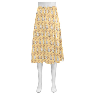 Afghan Hound Pattern Mnemosyne Women's Crepe Skirt - TeeAmazing