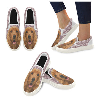 American Cocker Spaniel White Women's Slip-on Canvas Shoes - TeeAmazing