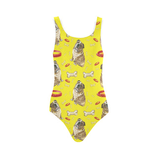 English Bulldog Water Colour Pattern No.2 Vest One Piece Swimsuit - TeeAmazing